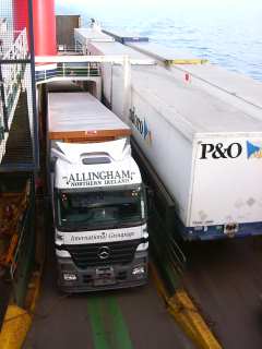HGVs on the vehicle deck