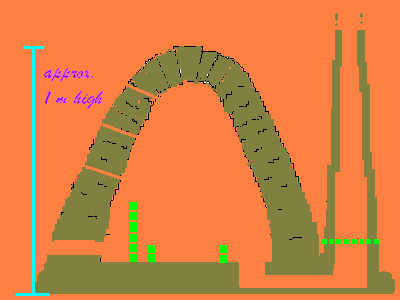 Sketch showing draft plan for catenary arch, gas fired kiln.