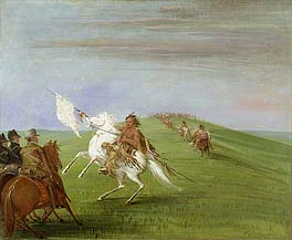 'Comanche Meet the Dragoons' 
24 in. by 29 in., oil, by George Catlin, 1834. 
(Credit: Renwick Gallery, Smithsonian American Art Museum.)