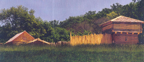 The reconstructed Apple River Fort.
(Credit: Apple River Fort State Historic Site
Elizabeth, Illinois.)