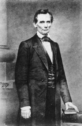 Abraham Lincoln, circa 1858. 
(Credit: Library of Congress, Washington, D. C.)
