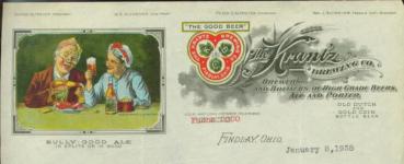 Krantz Brewing Co. letterhead - Bully Good Ale - Old Couple 1938