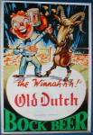 Old Dutch Bock Beer poster Eagle Brewing Co.