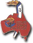 Torch Logo #6 Map with Flame pin