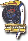 Torch Transport Cartoon - Tram pin