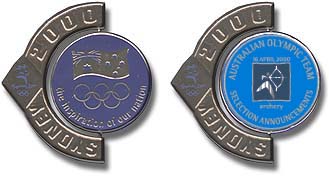 Archery Olympic Spinner Pin