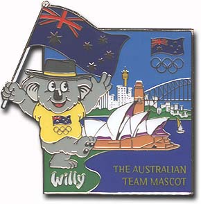 The Australian Team Mascot Oversize Pin