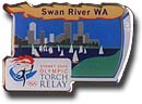 The Swan River WA Torch Relay pin