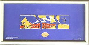 Sydney 2000 Puzzle Gold, 3 PC Framed Set Pin