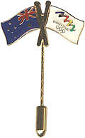 Crossed falgs stick Bid Pin