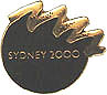 25mm Bid Pin, gold color logo & black fill