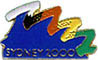 Pinstop Sydney 2000 Bid pin, cutout wave/blue base