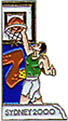 Pinstop Sydney 2000 Bid pin, Athletes-basketball