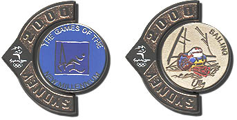Sailing - Pictogram Mascots Spinning pin