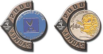 Gymnastics - Pictogram Mascots Spinning pin