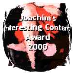Joachim's Interesting Content Award