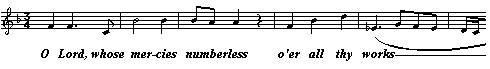 O Lord, whose mercies numberless
