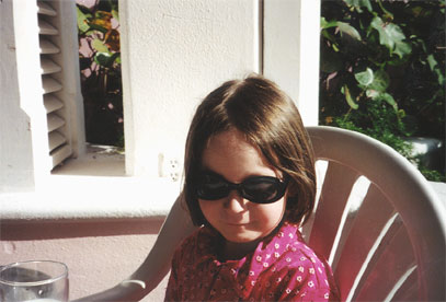 Emma with her cool movie star glasses