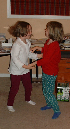 Emma and Maddie Dancing