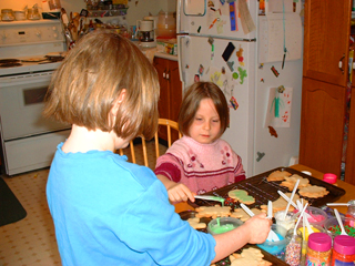 decorating cookies!