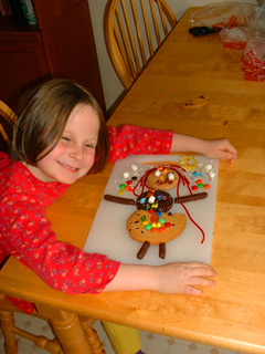 Emma and her cookie person!