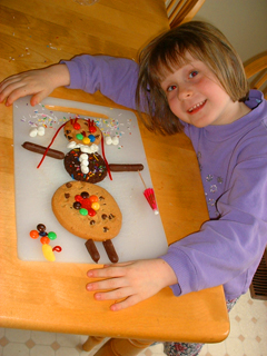 Maddie and her cookie person!