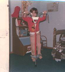 Little Stevie on a Pogo-Stick~!  LOL