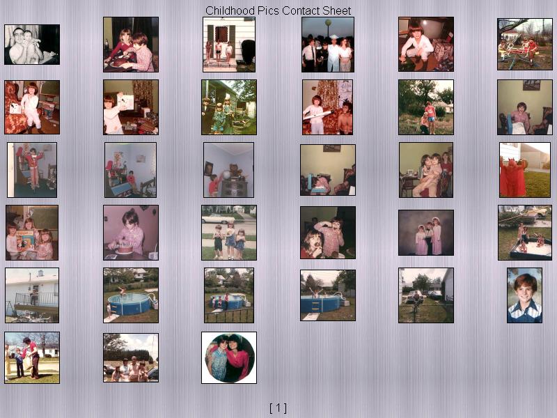 Image Map of Childhood Pics, See Text Links below