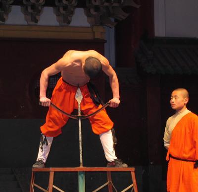 Shaolin show demonstration of Qigong