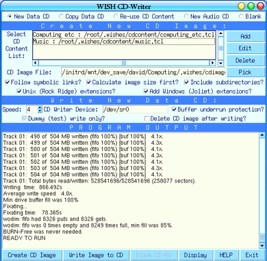 WISH CD-Writer 2009