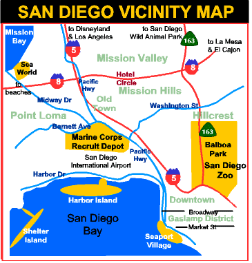 San Diego Vicinity Map