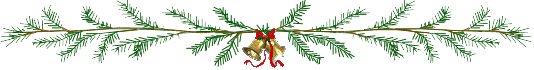 green boughs with a gold bell in the center