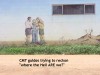 Mural of diggers and a ratter