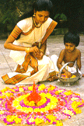 Floral decoration of Onam