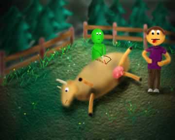 cow missing organs
