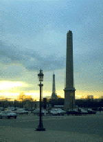 L'Oblisque de Luxor, a la Place de
 la CONCORDE
