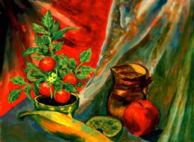 Tempora Still-Life (egg yoke used as binder)