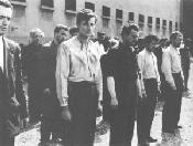Fran�ois Leterrier (foreground, second from left) in A MAN ESCAPED (JPG, 15 KB)