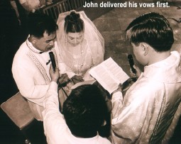 the groom says his vows