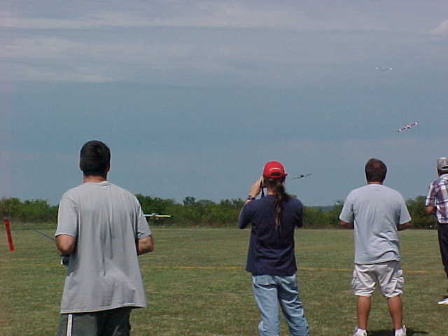 Before the flyoff for combat, we ran the musical airplanes event shown here.&nbsp; When the music stops, the pilots all race to land and taxi to a designated spot