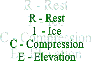 R - Rest
I  - Ice
C - Compression
E - Elevation