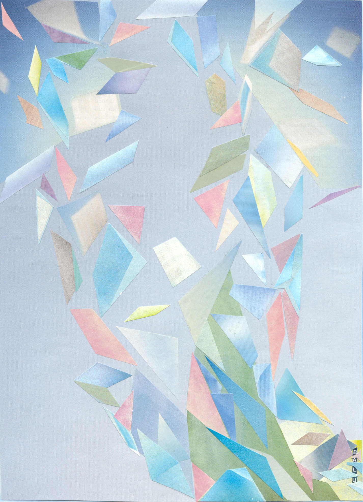 Subtleness of Peace III - Paper collage.