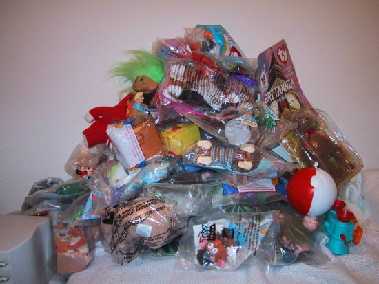 Various kids meal toys