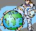 Picture of an astronaut and earth