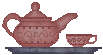 Teapot and cup