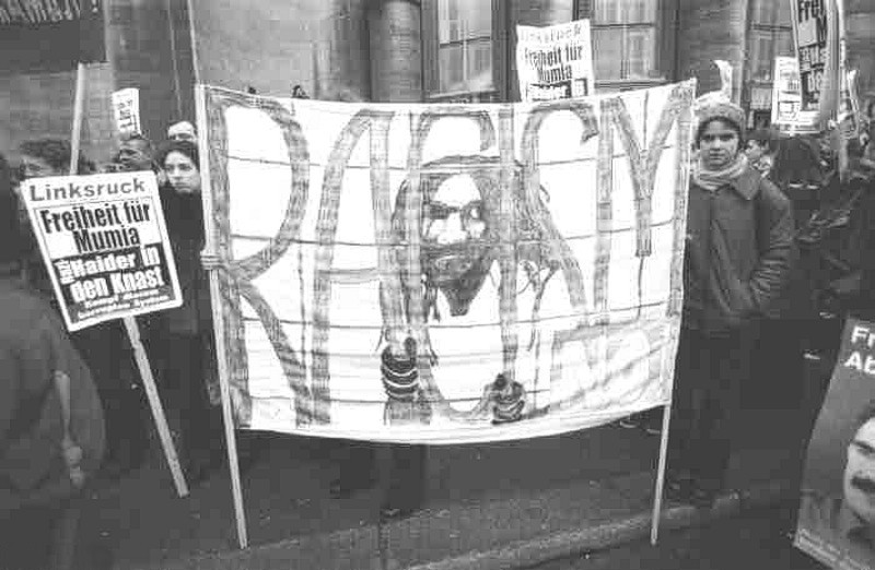 Demonstration fr Mumia Abu-Jamal in Berlin