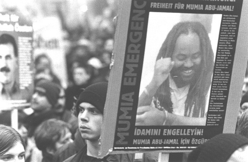Demonstration fr Mumia Abu-Jamal in Berlin