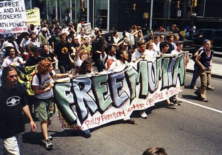 Demonstration fr Mumia Abu-Jamal in Philadelphia