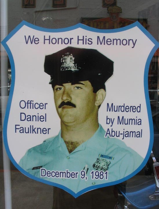 Gedenkplakat zu Ehren Daniel Faulkners