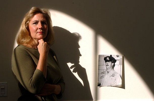 Maureen Faulkner und Foto von Daniel Faulkner
